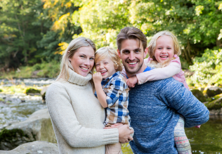Family enjoying life in Canada
